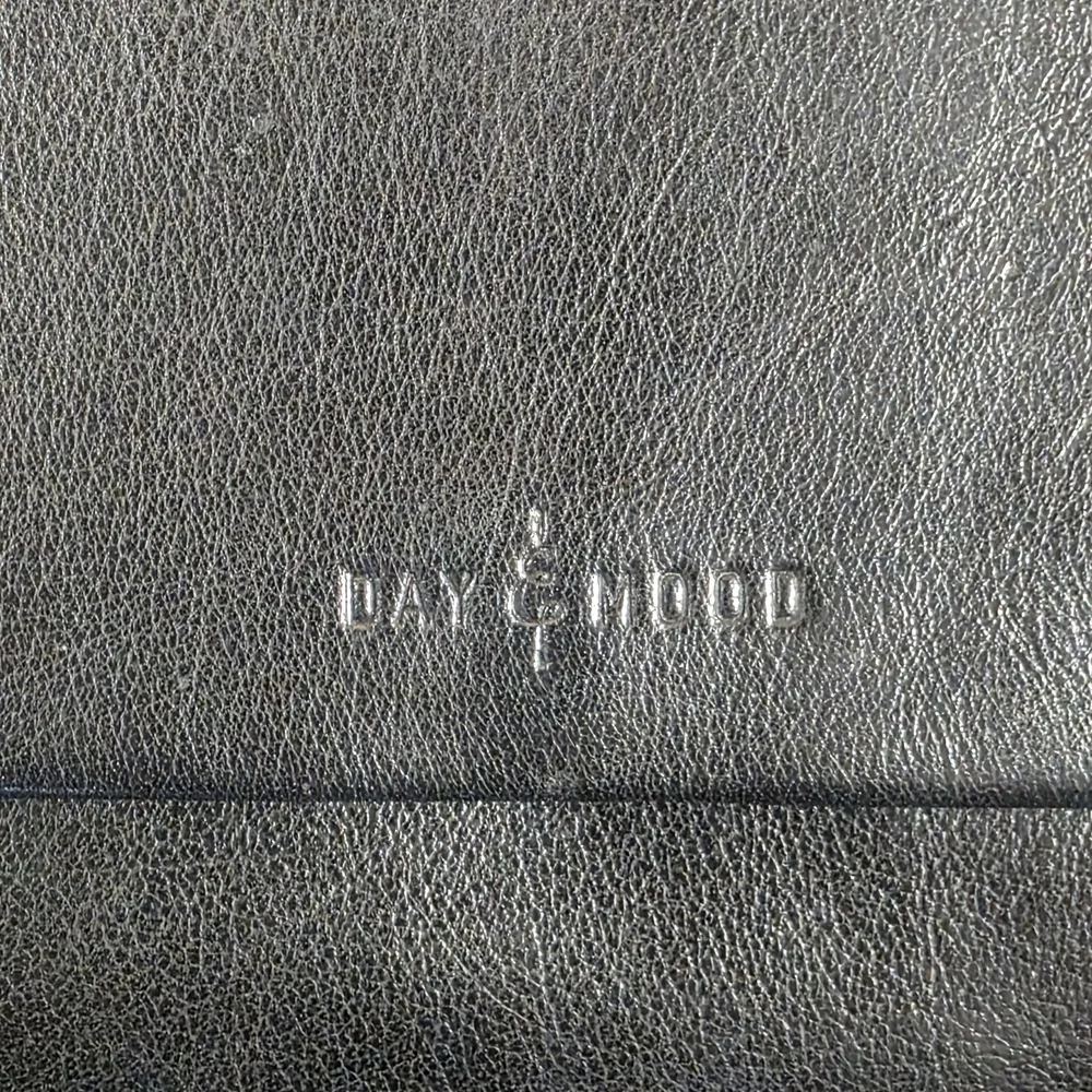 DAY & MOOD Black Leather Clutch Wristlet Wallet Anthropologie